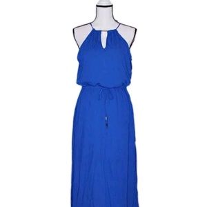 Vanity Room Cobalt Grecian blouson Maxi dress